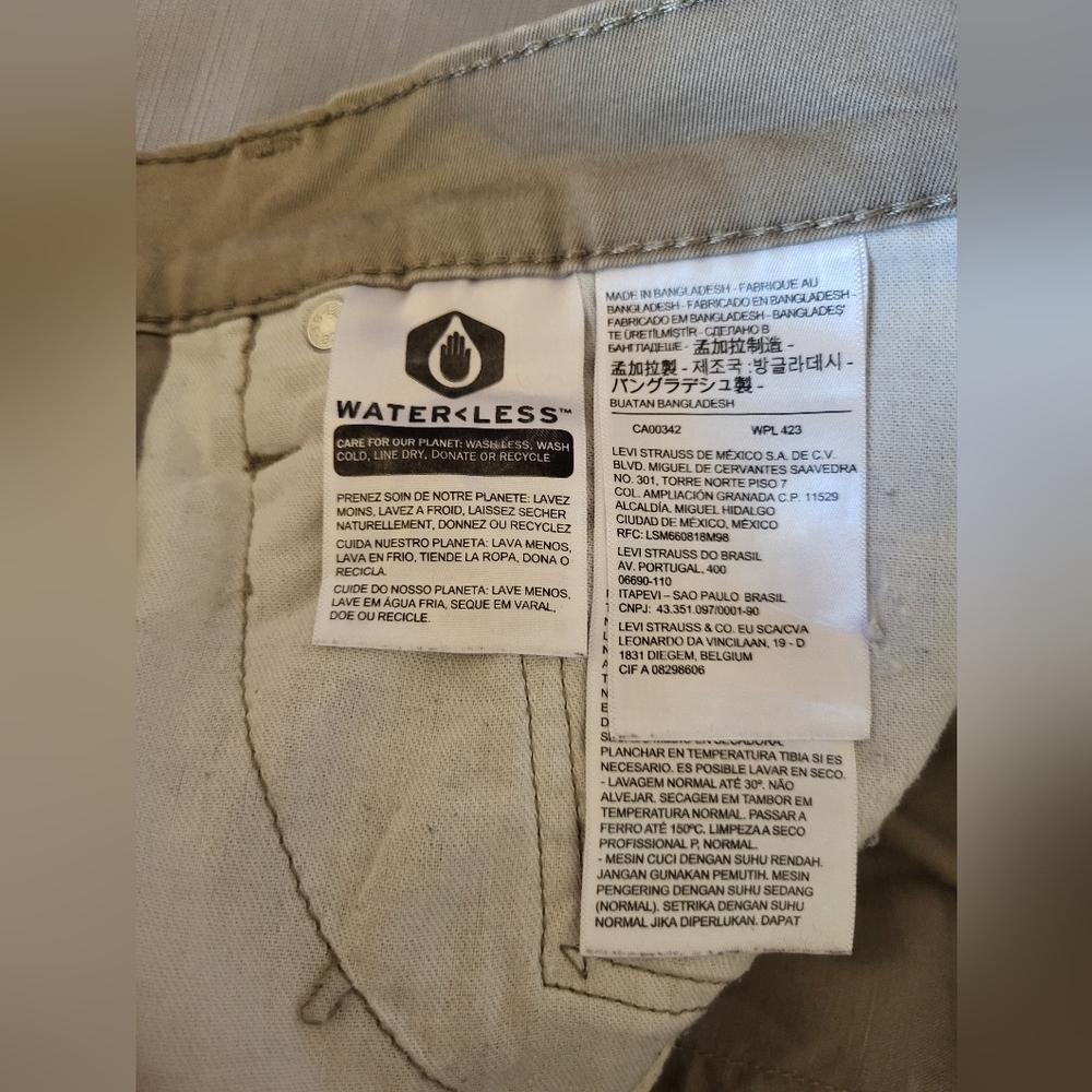 NWOT Levi's Tan Denim Jeans, Size 38 X 30 * Please See Notes - Picture 8 of 10